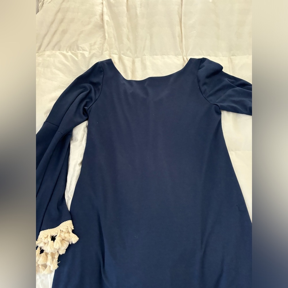 JUDITH MARCH Blue Dress Beautiful Sleeves